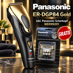 Panasonic ER-DGP84 Gold Haarschneidemaschine + Panasonic Scherkopf WER9920Y GRATIS