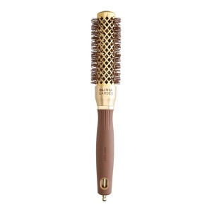 Olivia Garden Rundbürste Expert Blowout Shine 25 gewellte Borsten gold & braun