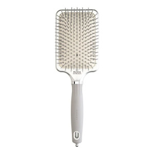 Olivia Garden Expert Pneumatik Paddle Brush, Nylonborsten, L, silber