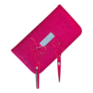 Olivia Garden Haarschneideschere Silkcut 2er Scherenset Think Pink 2024 5,75"+ Modelierschere 6,35"