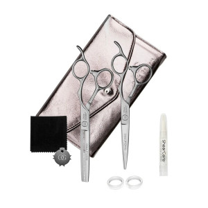 Olivia Garden Haarschneideschere SilkCut PRO Matt Silver 2er set "5,75",MS
