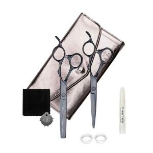 Olivia Garden Haarschneideschere SilkCut PRO Midnight 2er set "5,75",MS