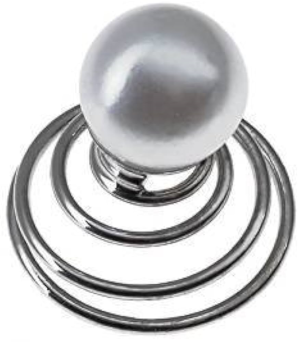*Ausläufer Solida Haarspirale Perle klein weiß 6 Stück