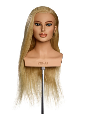 L'image Übungskopf Laura 60 cm lichtblond mit Sommersprossen europäisches Echthaar