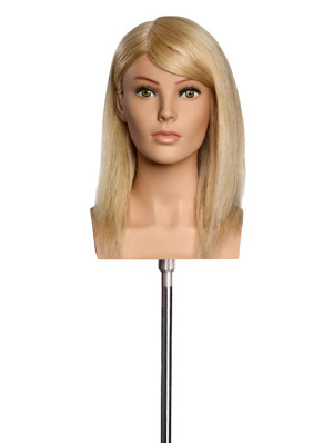 Limage Championkopf Carina lichtblond 30 cm europäisches  Echthaar vom Wirbel gestochen