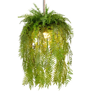Deko Hängeleuchte Farnmix, ca. 80x40cm, grün, Fassung E27, 1,5m Zuleitung