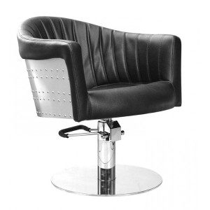Comair Bedienungsstuhl St. Tropez Deluxe, Farbe schwarz mit hydraulischer Pumpe und Tellerfuss