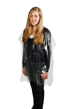Comair Einweg-Umhang transparent 100 Stück 0,019x100x140cm