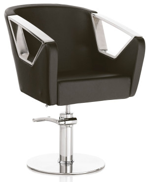 Xanitalia Friseurstuhl Astra Black runder Fuß