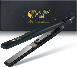 Golden Curl IL Nero Black Titanium-Like Haarglätter