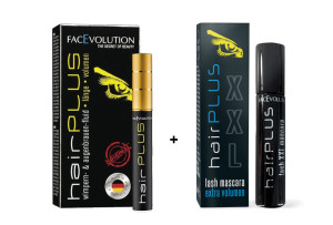 Hairplus Facevolution Wimpernserum 4,5ml SET+ XXL Lash Mascara extra Volumen 3ml GRATIS