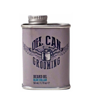 Oil Can Grooming Retro Design Bartöl Blue Collar 50 ml