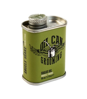 Oil Can Grooming Retro Design Rasieröl Angels Share 50 ml (grün)