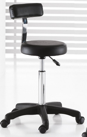 Xanitalia Rollhocker Smart Black mit Rückenlehne