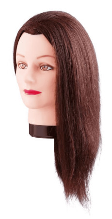 Comair Übungskopf Emily 35cm braun Echthaar