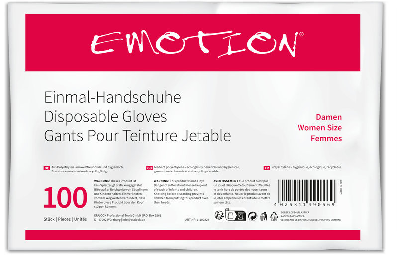 Efalock Emotion Einweg-Handschuhe S 100Stk.