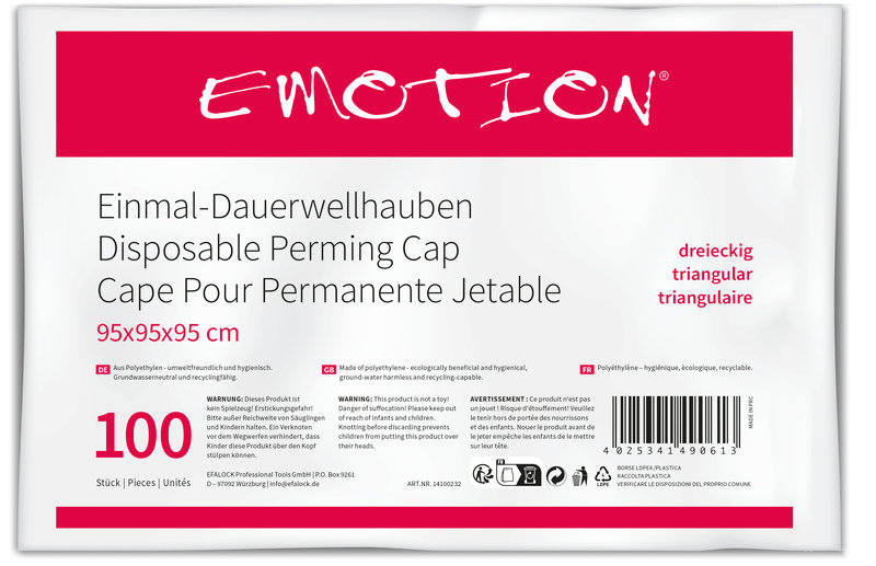Emotion Einmal-Dauerwellhaube dreieckig 100Stk.