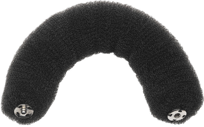 Haarknotenrolle 18cm schwarz mit Druckknopf