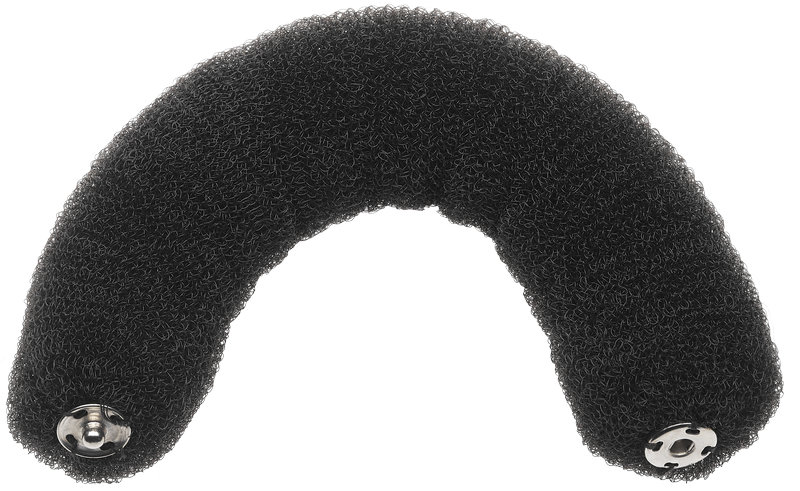 Haarknotenrolle 23cm schwarz mit Druckknopf
