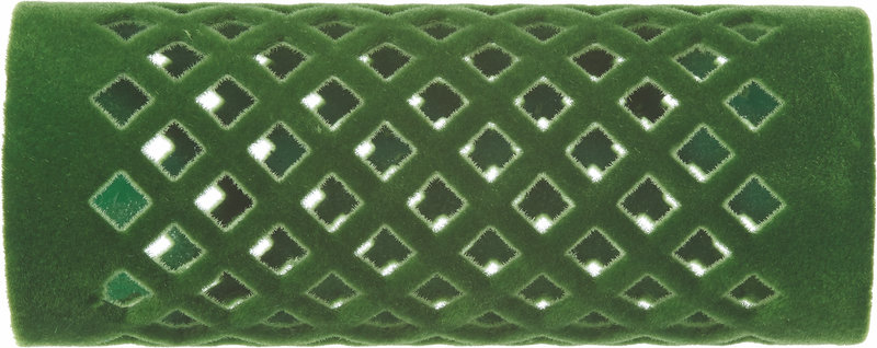 FLOCKED CURLER Metallwickler beflockt 65mm - 24mm grün 12Stk