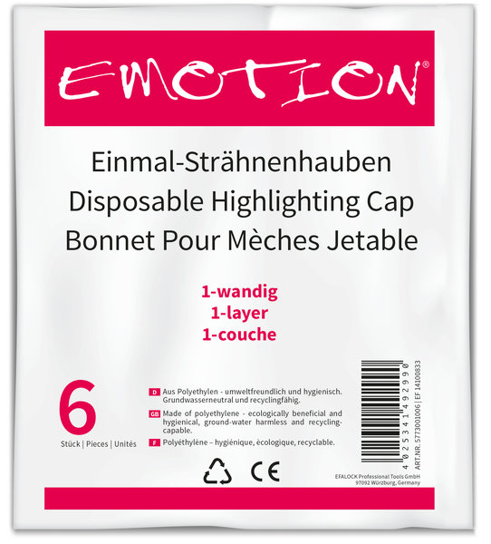 Emotion PE-Strähnenhaube glatt 6Stk.