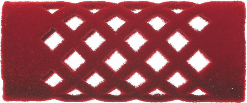 FLOCKED CURLER Metallwickler beflokt 46mm - 18mm rot 12Stk