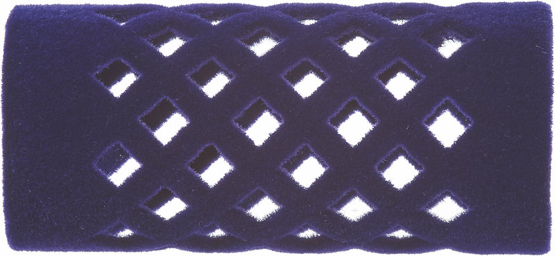 FLOCKED CURLER Metallwickler beflokt 46mm -  21mm blau 12Stk