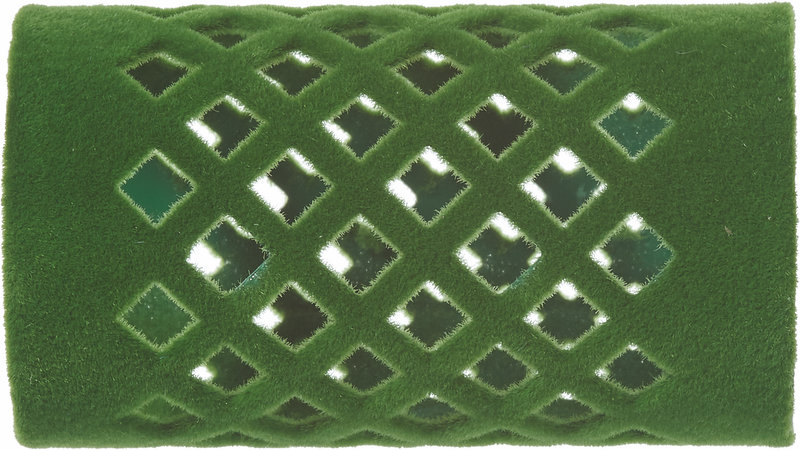 FLOCKED CURLER Metallwickler beflokt 46mm -  24mm grün 12Stk