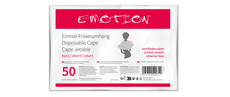 Efalock Emotion Einweg-Frisierumhang kurz glatt 50 Stk