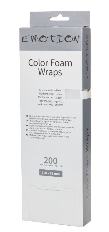 Efalock Emotion COLOR FOAM WRAPS Strähnenpapier 30cm silber - 200Stk.