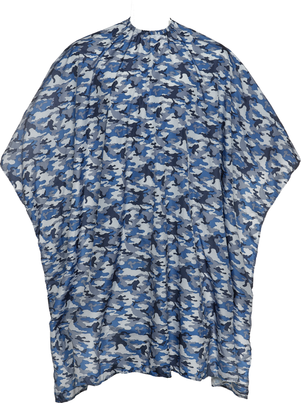 Efalock PERFECT TOUCH CAMOU Haarschneideumhang blau