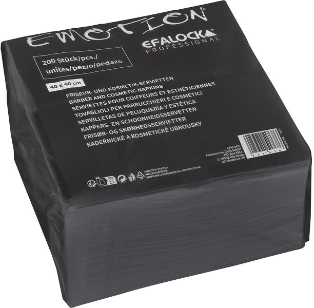 Emotion Kosmetikservietten schwarz 200Stk.