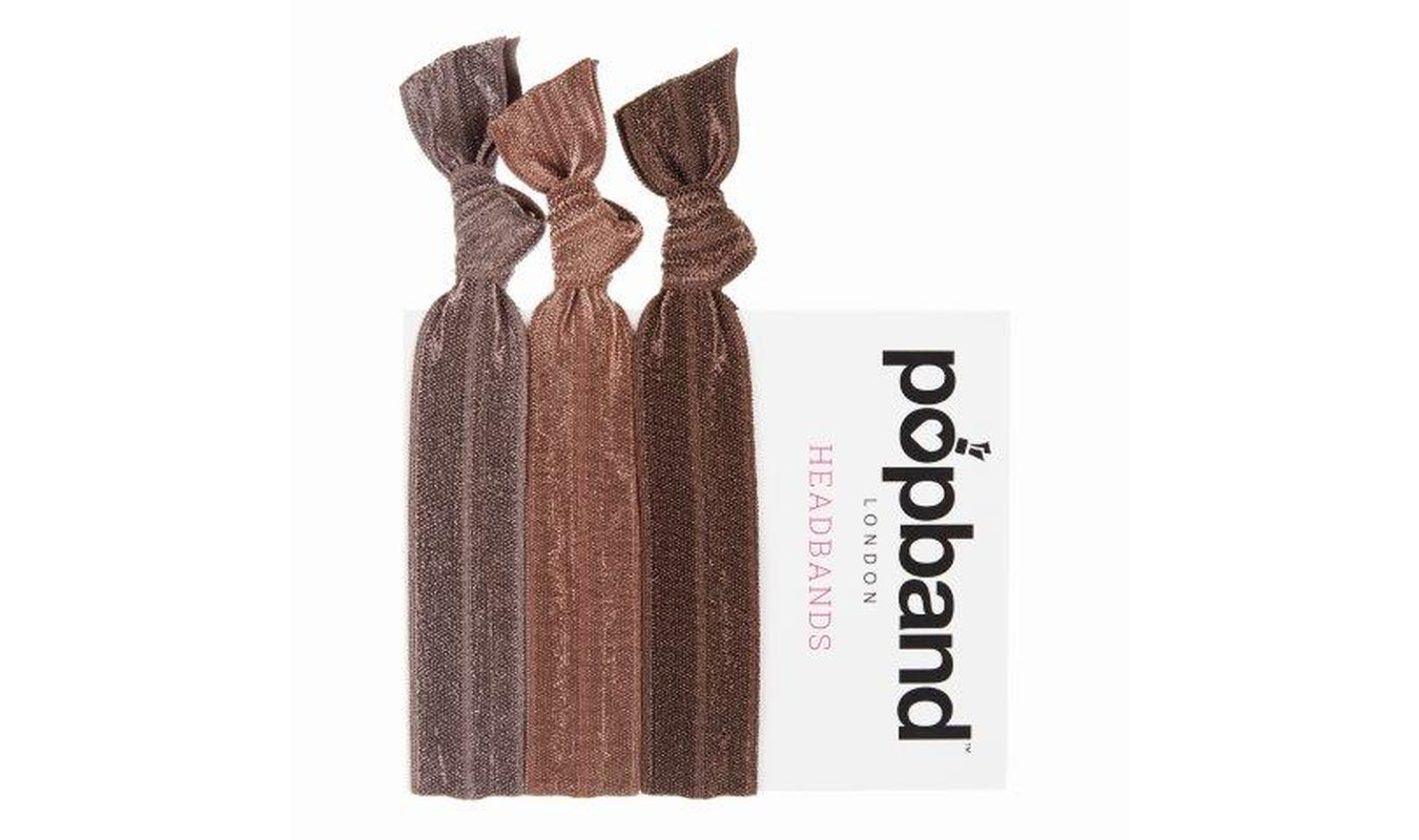 Popband Headbands 3er Pack Brown