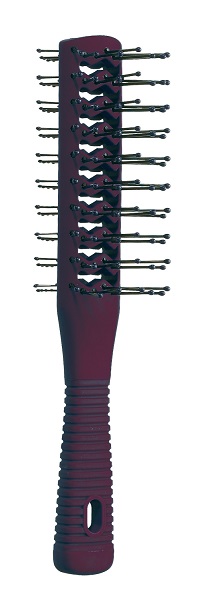 Comair Tunnelventbürste doppelseitig Rubberize dunkel violett