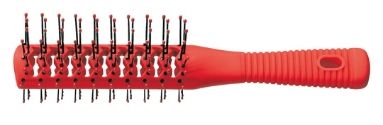 Comair Tunnelventbürste doppelseitig Rubberize rot