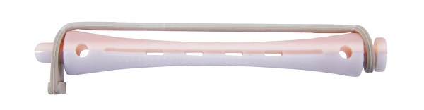 Comair Kaltwellwickler mit Rundgummi 12 Stück 7mm weiss/rosa Länge 91mm