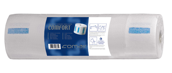 Comair Halsschutzkrause Comfort weiss 5 Rollen je 100 Streifen nassfest
