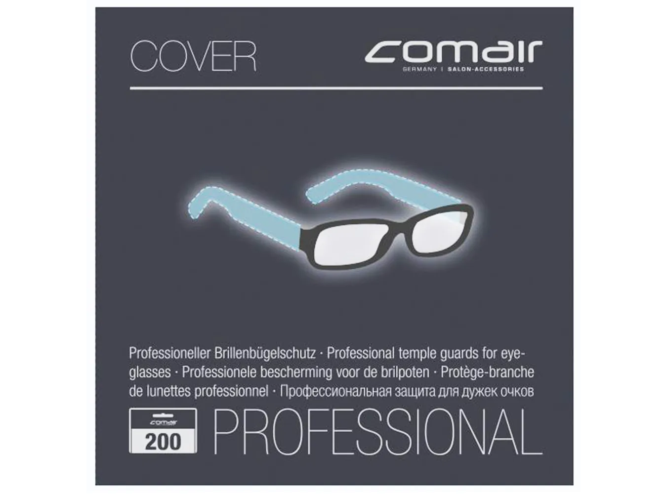 Comair Cover Brillenbügel Schutzhüllen, Box mit 200 Stück auf Rolle