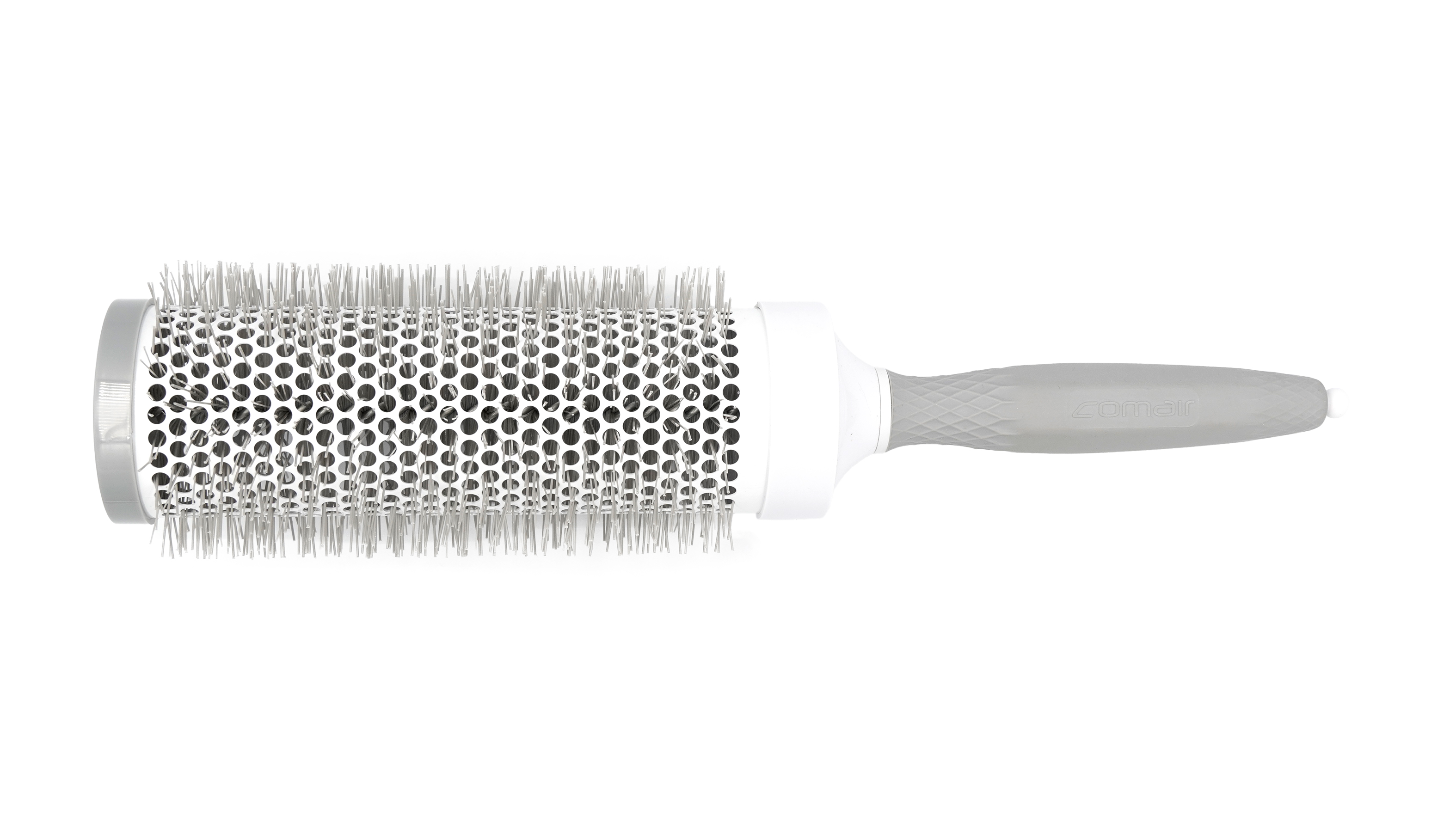Comair Thermal XL Föhnbü.54/76mm, lange  Keramikhülse, Nylonstifte, weiß/grau