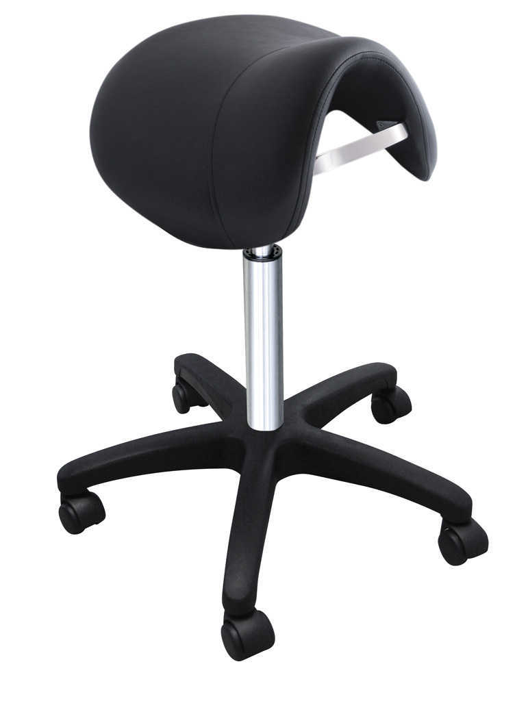 Comair Rollhocker "Fortuna" schwarz 57/83cm