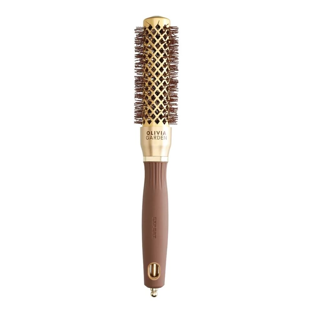 Olivia Garden Rundbürste Expert Blowout Shine 25 gewellte Borsten gold & braun