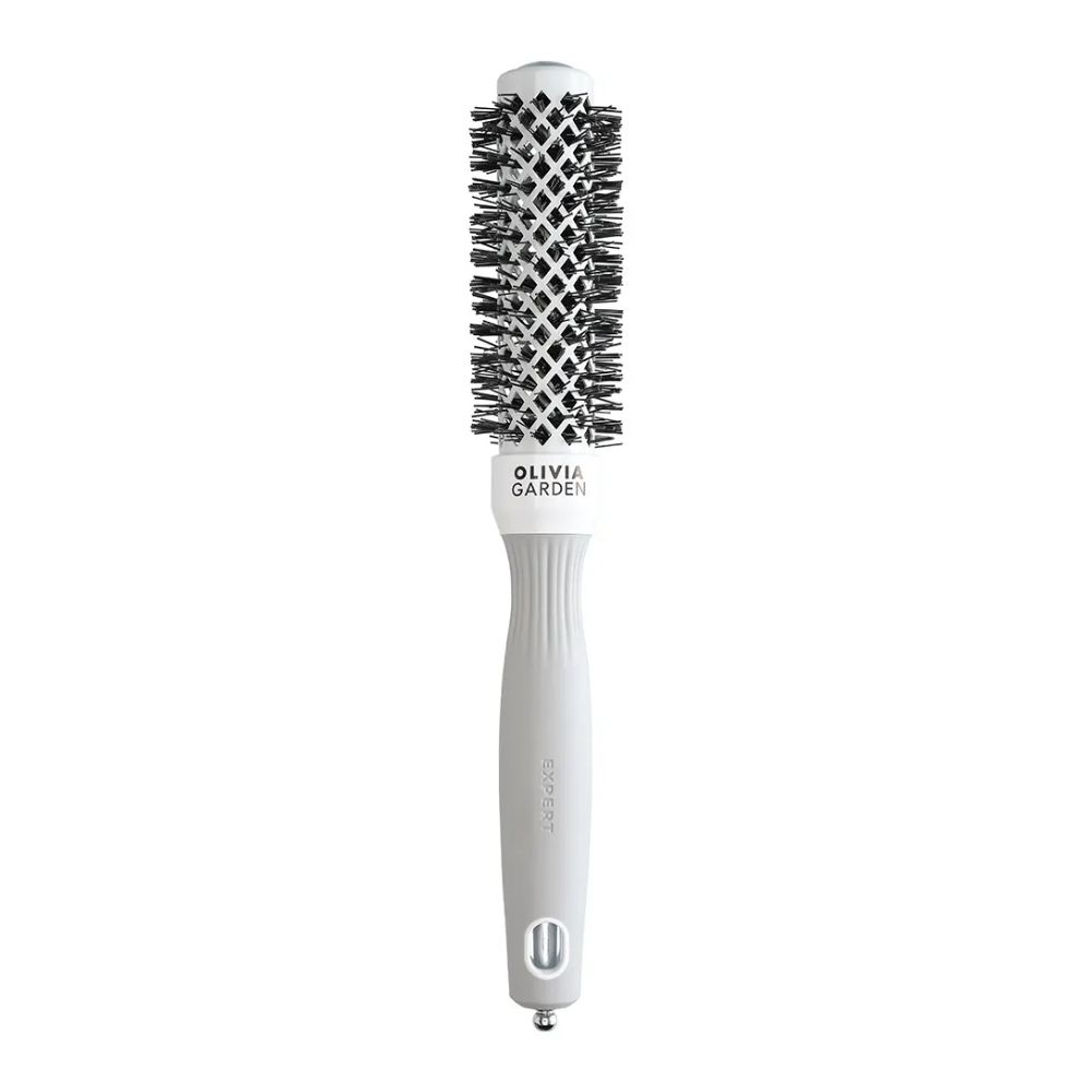 Olivia Garden Rundbürste Expert Blowout Shine 25 weiß & grau