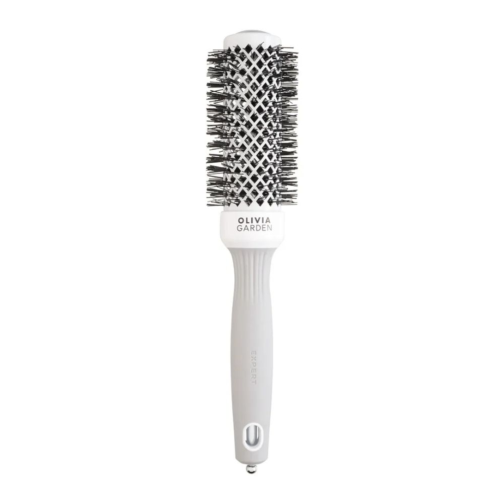 Olivia Garden Rundbürste Expert Blowout Shine 35 weiß & grau