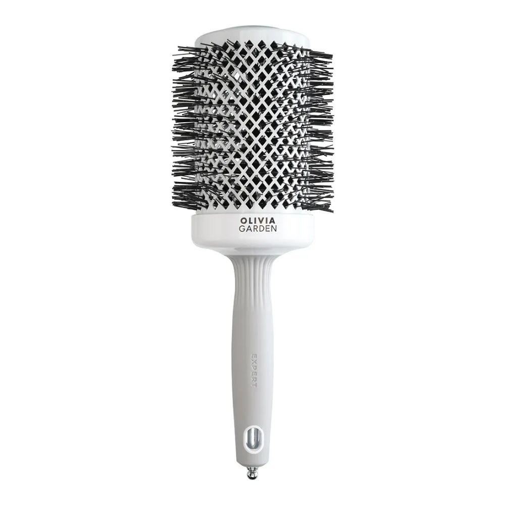 Olivia Garden Rundbürste Expert Blowout Shine 65 weiß & grau