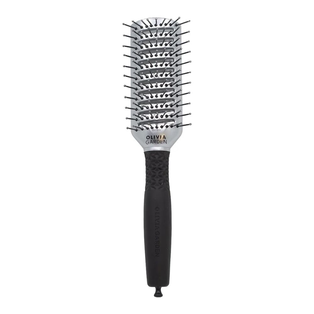 Olivia Garden Essential Style Tunnel Nylonborsten silber