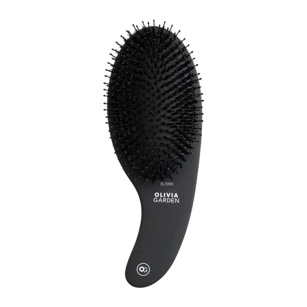 Olivia Garden Expert Care Curve mit Wildschwein-/Nylonborsten matt-schwarz