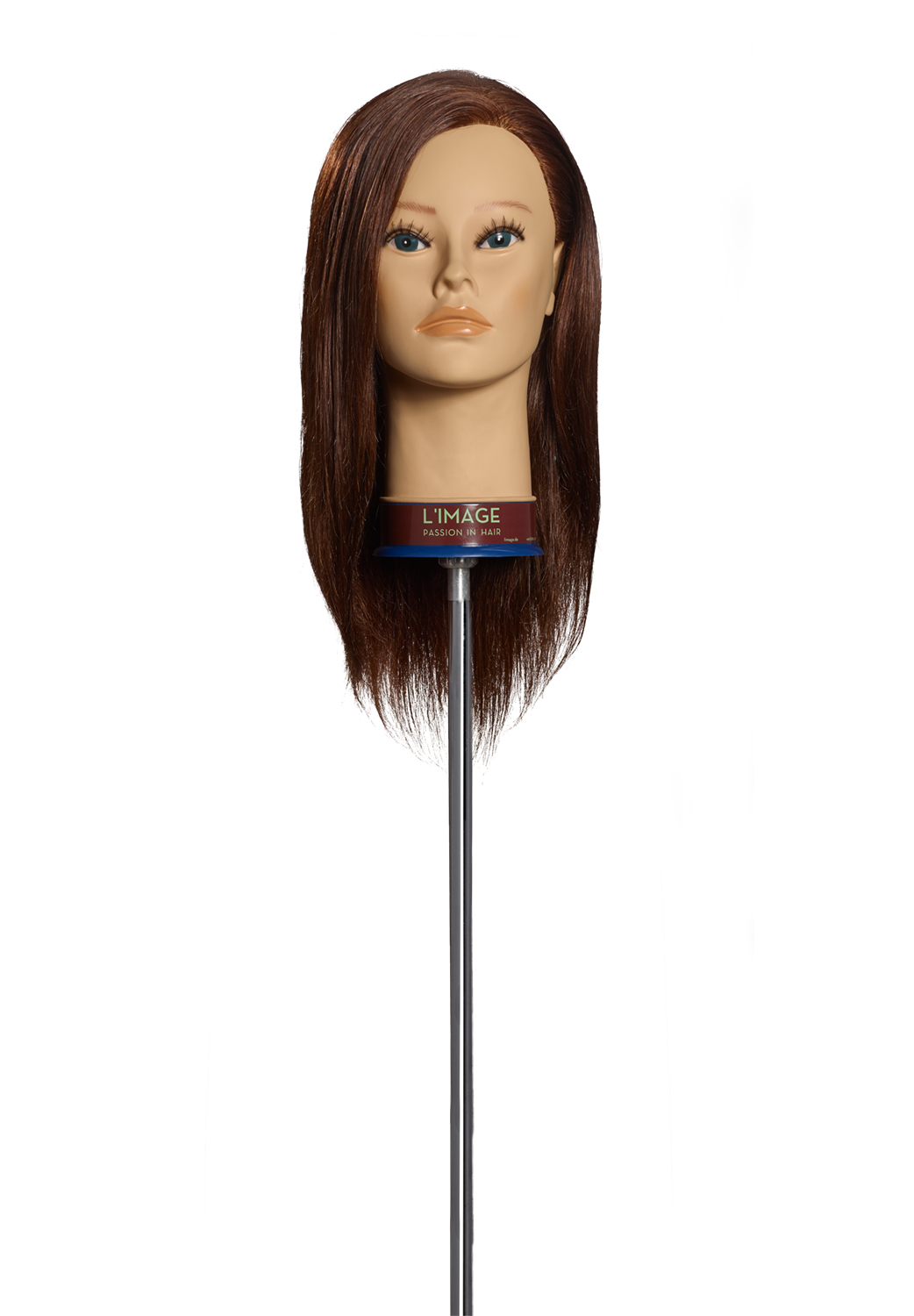 Limage  Übungskopf Nicola 35 cm dunkelblond mit indischem Echthaar