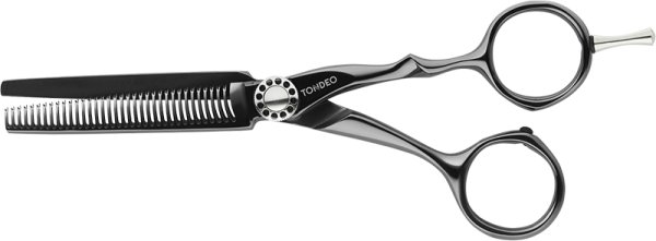 Tondeo Haarschneideschere 5.75" 90022 Mythos Black Wave  Conblade Offset 36 Zähne Premium-Line