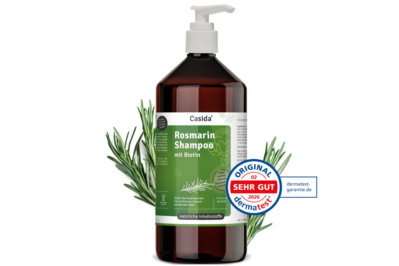Casida Rosmarin Shampoo mit Biotin 1000 ml