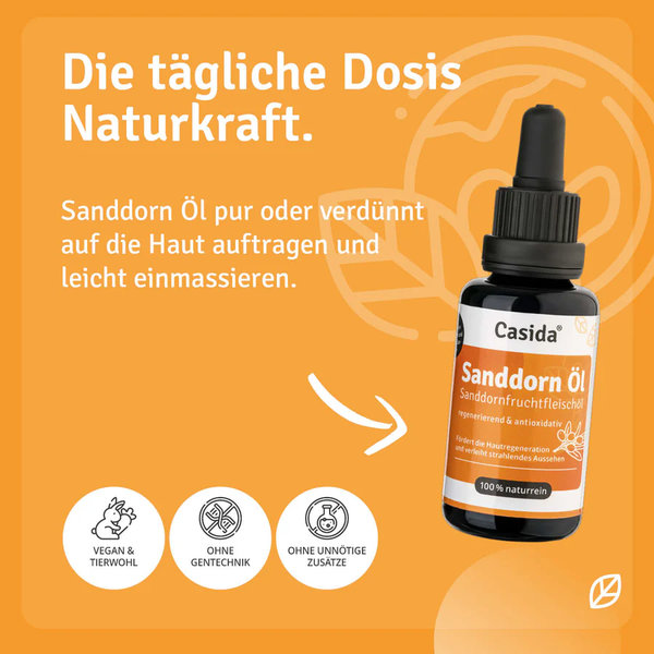 Casida Sanddornöl Fruchtfleischöl 30 ml